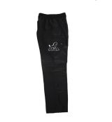Kalhoty unisex černé - bílá výšivka
